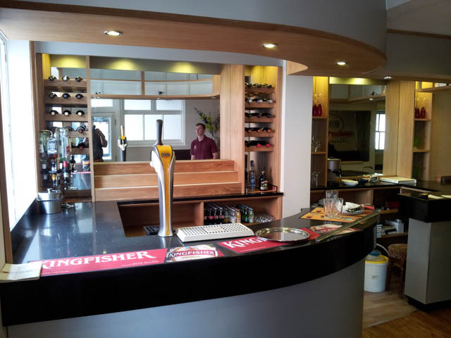 A photograph of an Applewood Joinery Ltd bespoke bar.