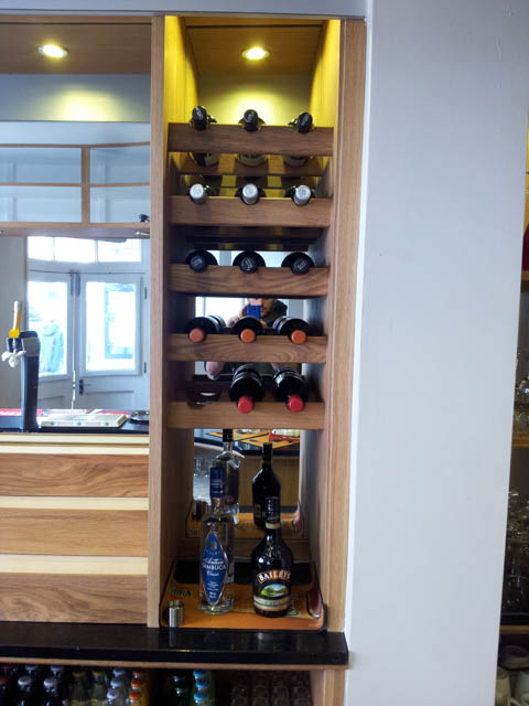 A photograph of an Applewood Joinery Ltd bespoke bar.