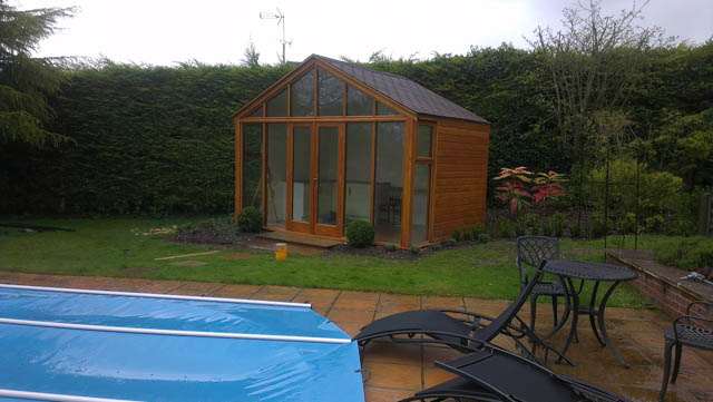 A photograph of an Applewood Joinery Ltd garden room.