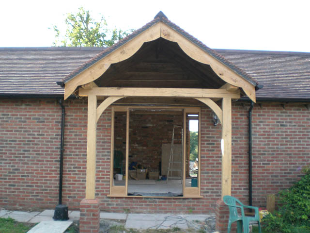 A photograph of an Applewood Joinery Ltd porch.
