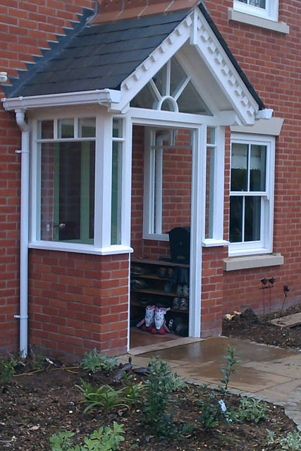 A photograph of an Applewood Joinery Ltd porch.