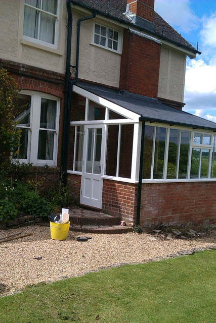 A photograph of an Applewood Joinery Ltd porch.