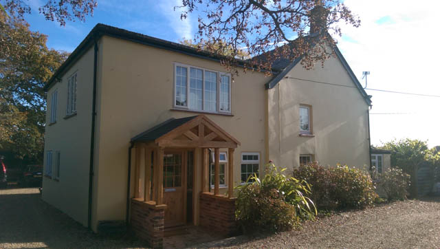 A photograph of an Applewood Joinery Ltd porch.