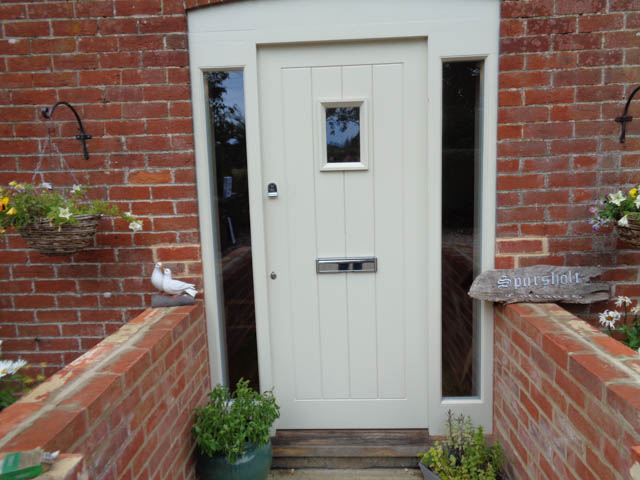 A photograph of an Applewood Joinery Ltd front door.