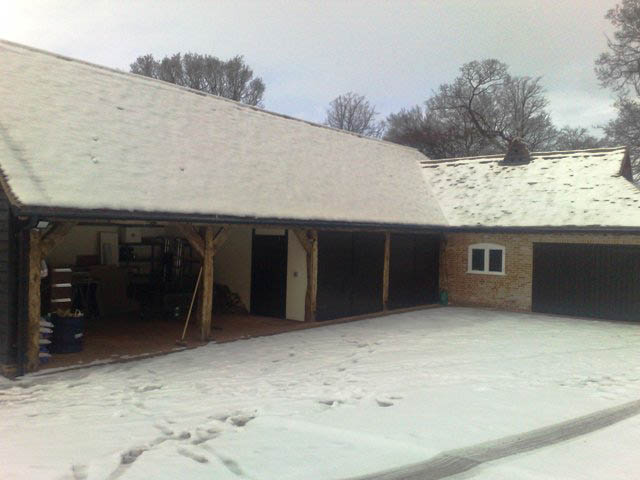 A photograph of an Applewood Joinery Ltd garage door.