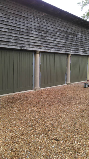 A photograph of an Applewood Joinery Ltd garage door.